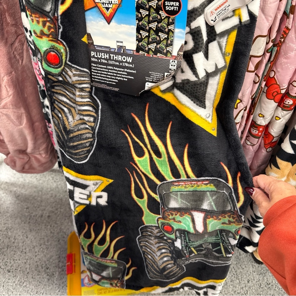 Monster Jam Plush Throw Blanket